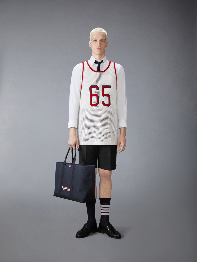 INTARSIA CASHMERE MESH BASKETBALL JERSEY 6