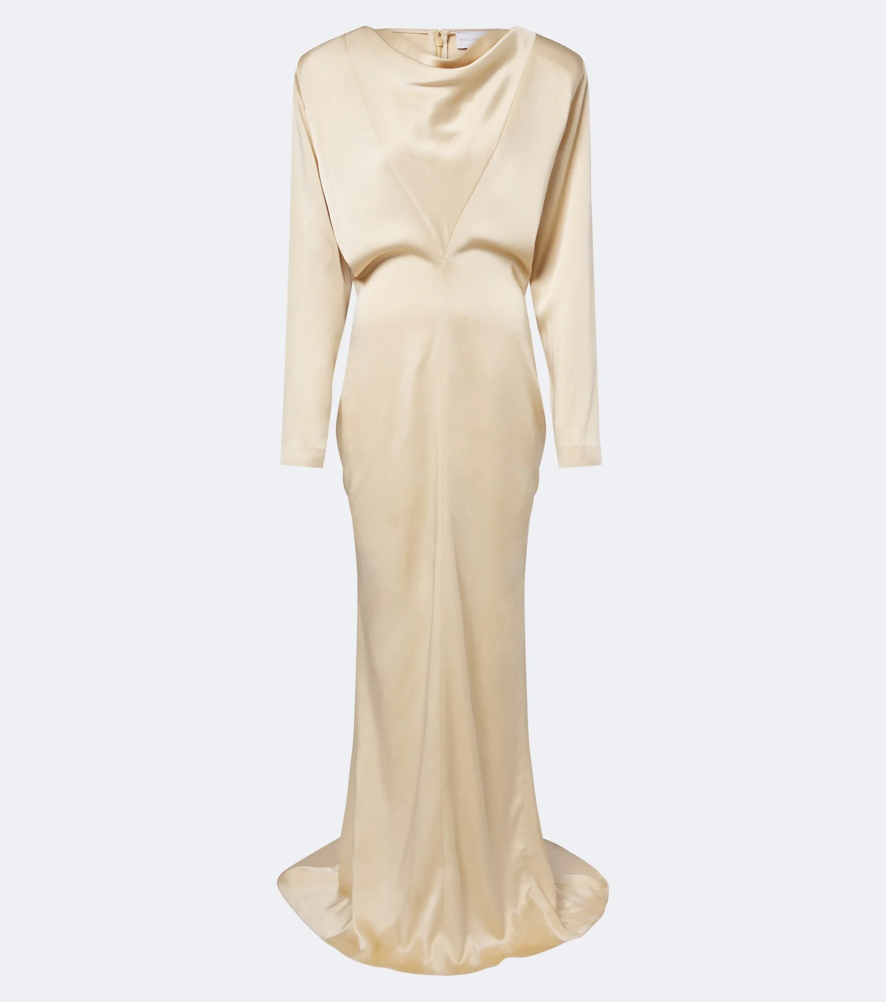 Draped satin gown - 1