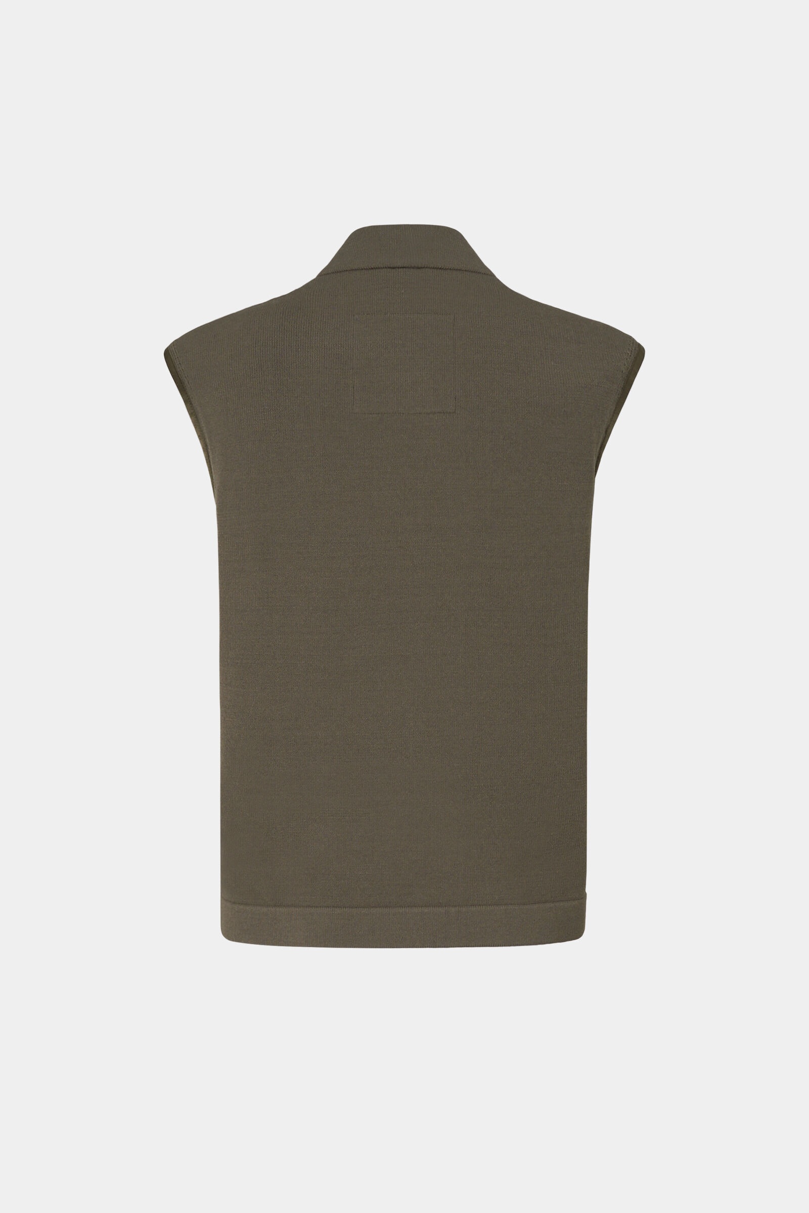Lucio Hybrid knitted vest in Olive green - 9