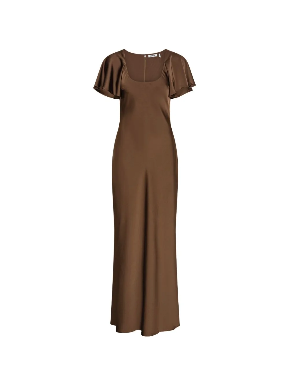 flowy sleeve satin maxi dress - 1