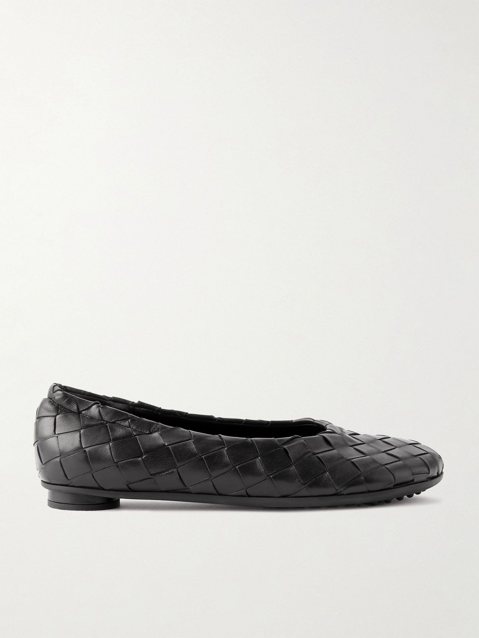 Atomic intrecciato leather ballet flats Black - 1