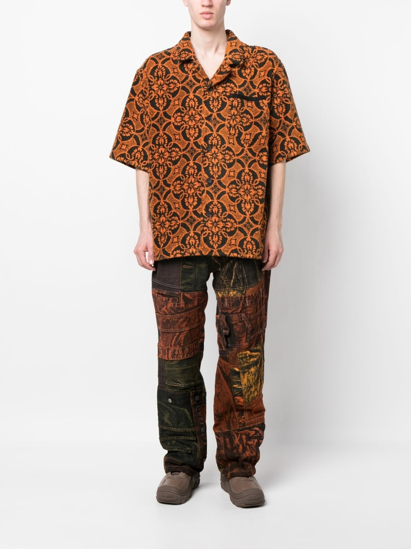 Marine Serre Oriental Towel-print.short-sleeve shirt outlook