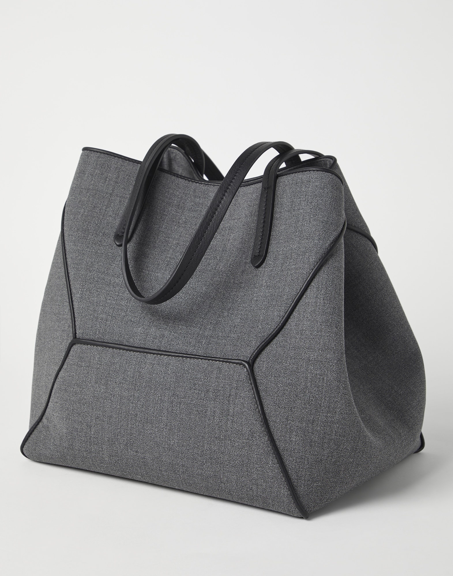 BC Duo bag in virgin wool canvas with monili - 3