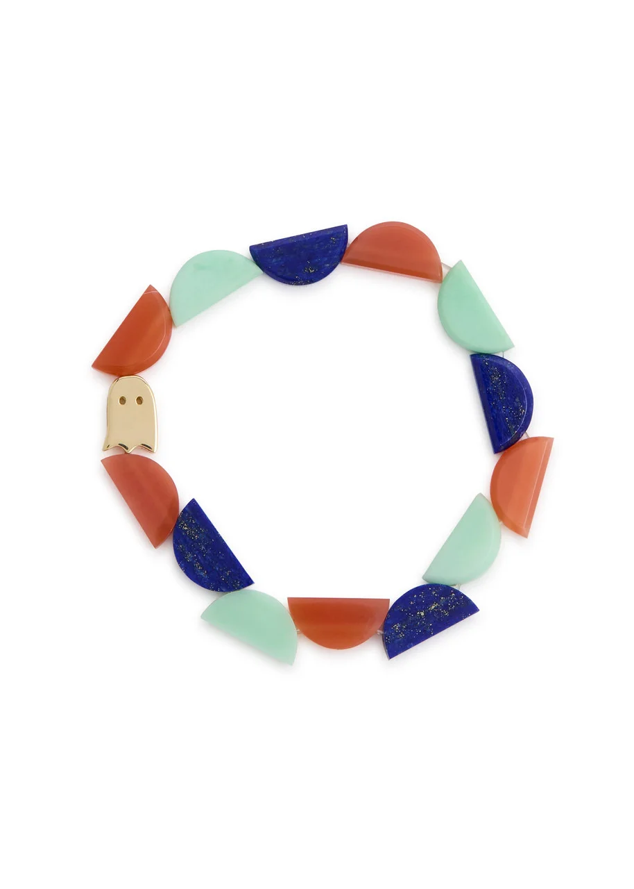 Aliita Fantasma Empanada Gemstone and 9kt Gold Bracelet - 1