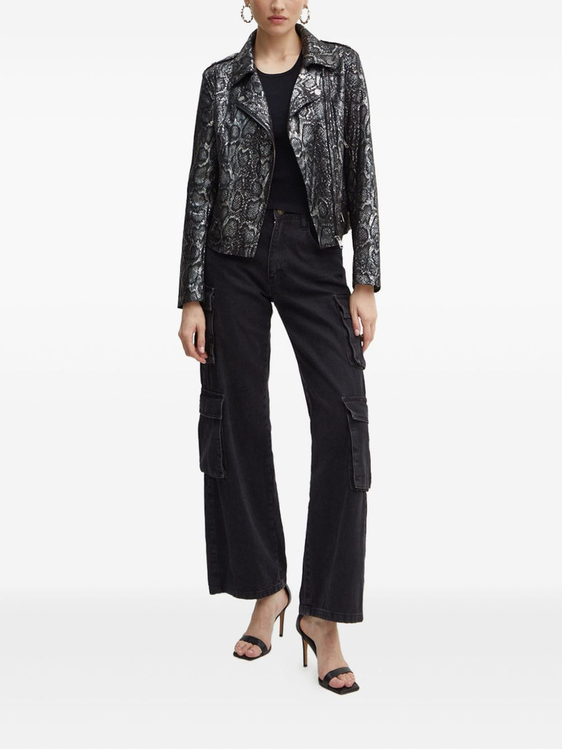 GUESS USA snakeskin-pattern zip jacket outlook