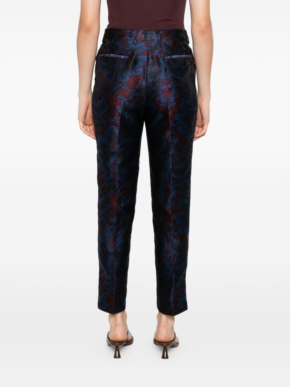 damask-print trousers - 4