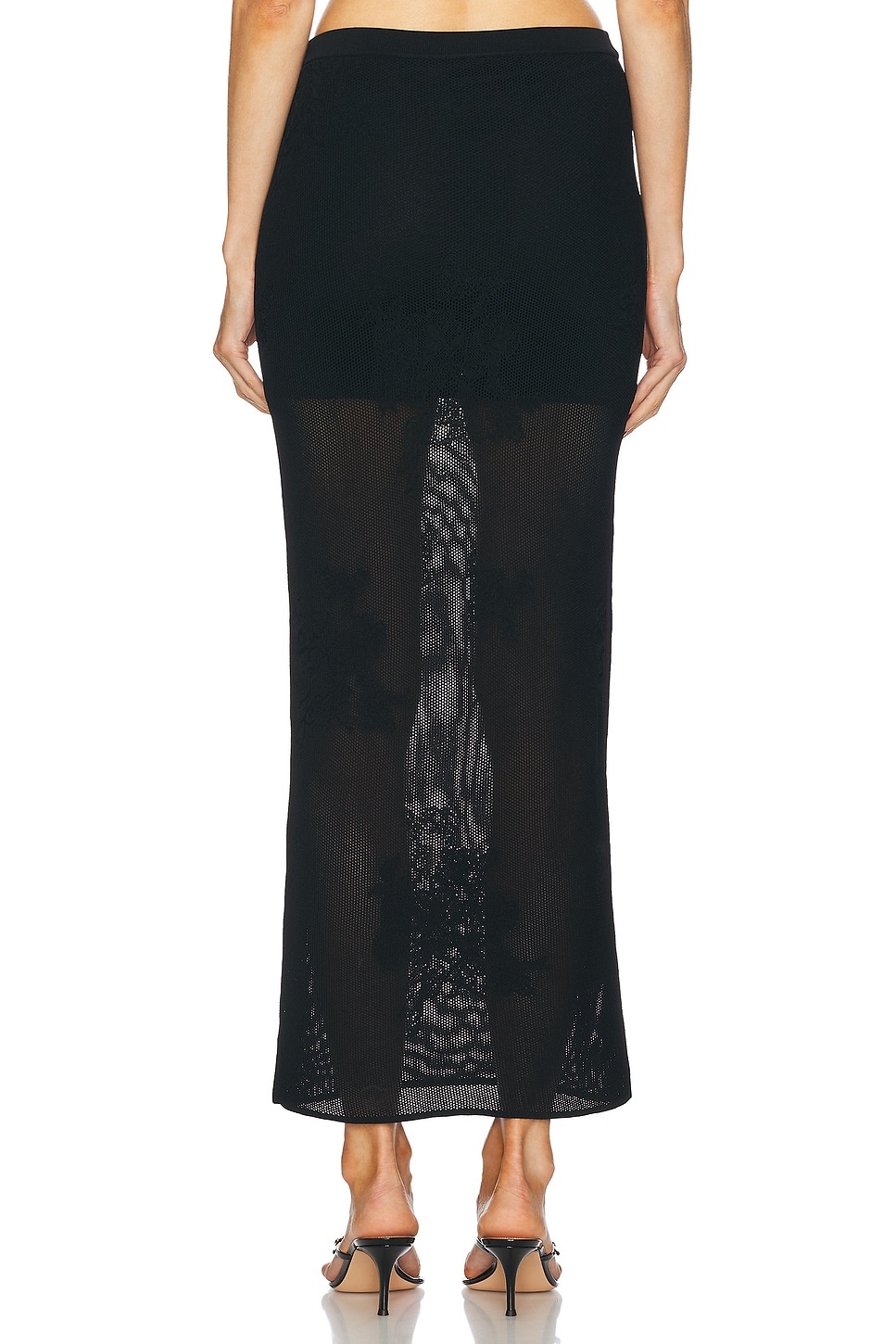 Lace Pointelle Maxi Skirt - 4