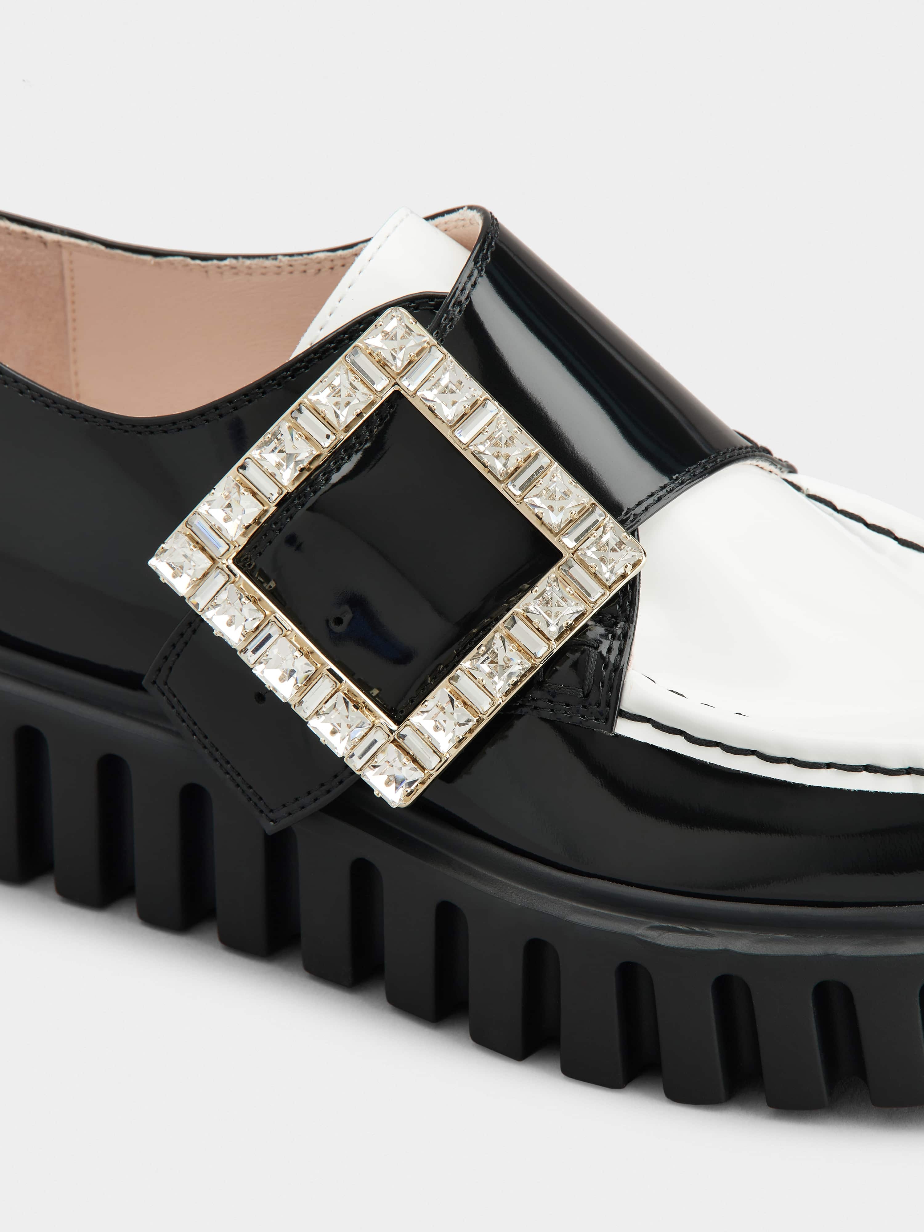 Viv’ Go-Thick Strass Buckle Loafers in Patent Leather - 3