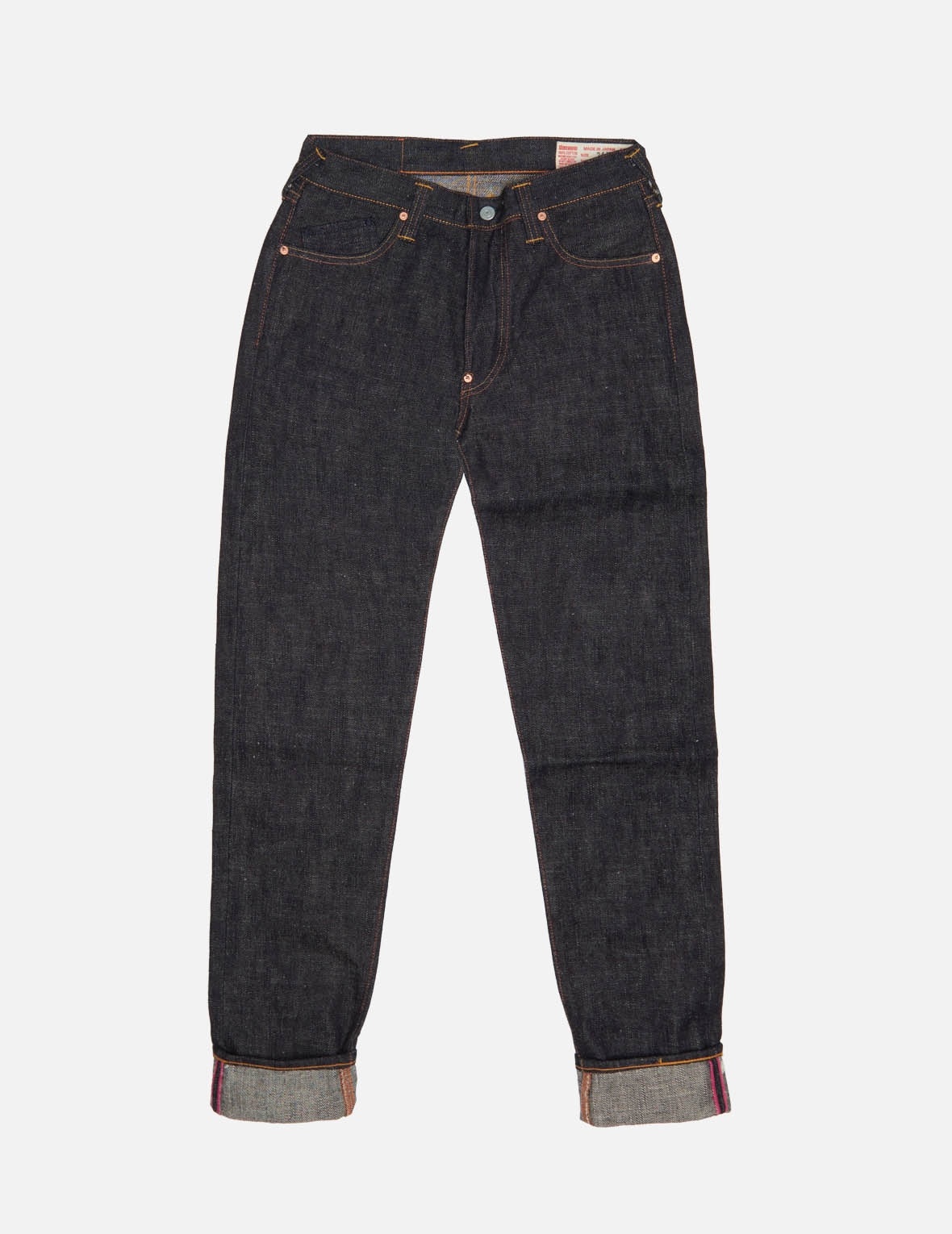 HANDPAINTED SEAGULL SLIM TAPERED FIT RAW DENIM SELVEDGE JEANS - 1