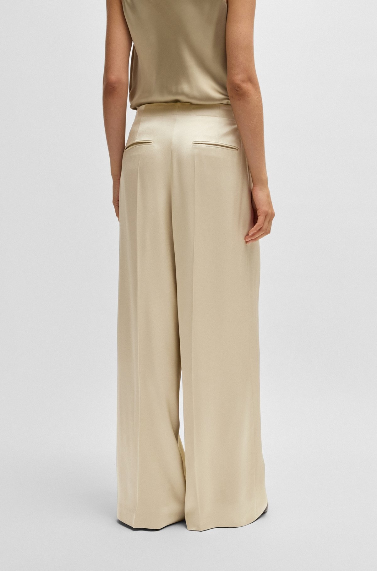 REGULAR-FIT WIDE-LEG TROUSERS WITH WRAP EFFECT - 4