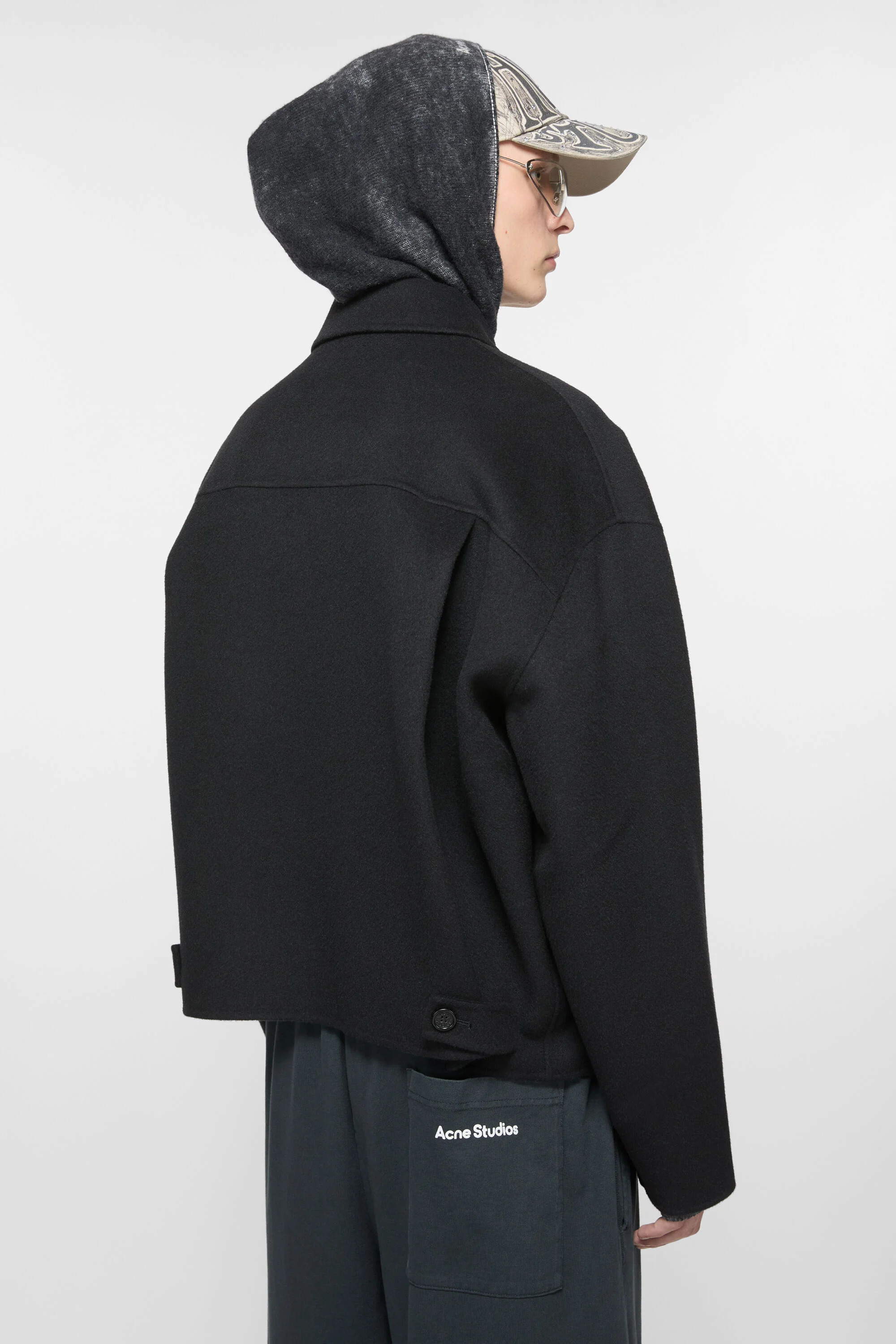 Wool zipper jacket - Black - 4