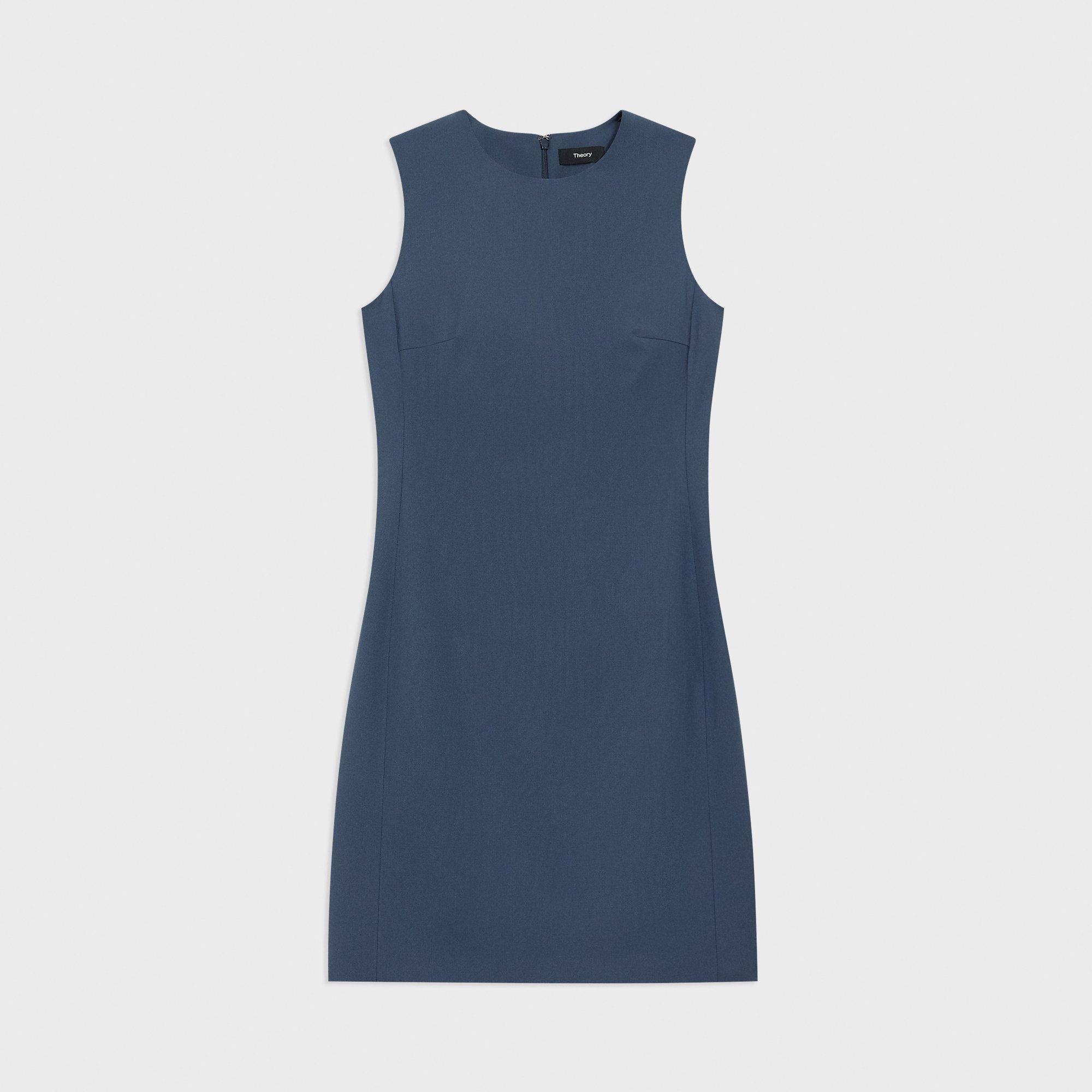 Sleeveless Fitted Dress in Good Wool - 1