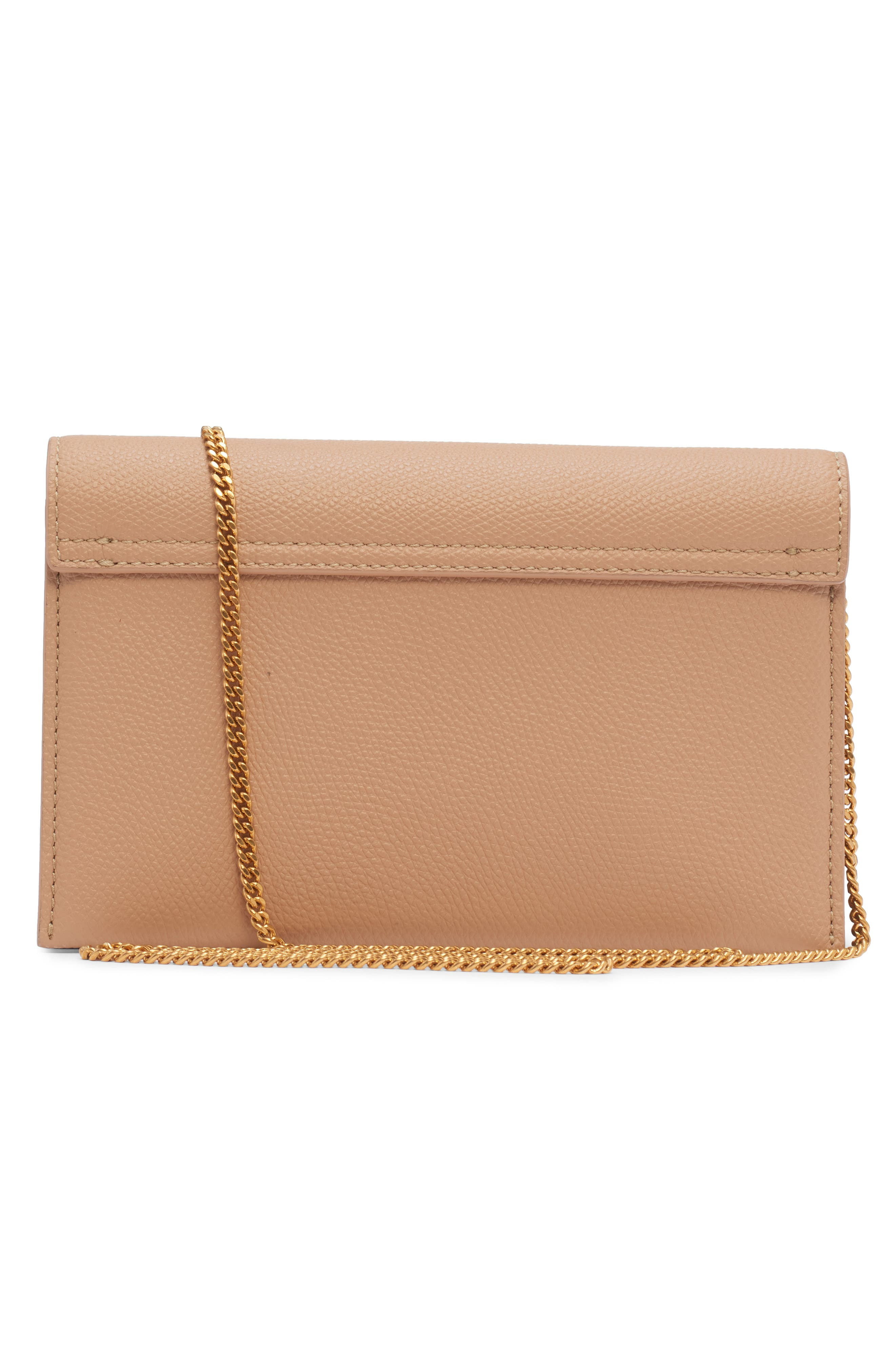 Valentino Garavani VLOGO Signature Leather Wallet on a Chain in Rose Sand at Nordstrom - 4