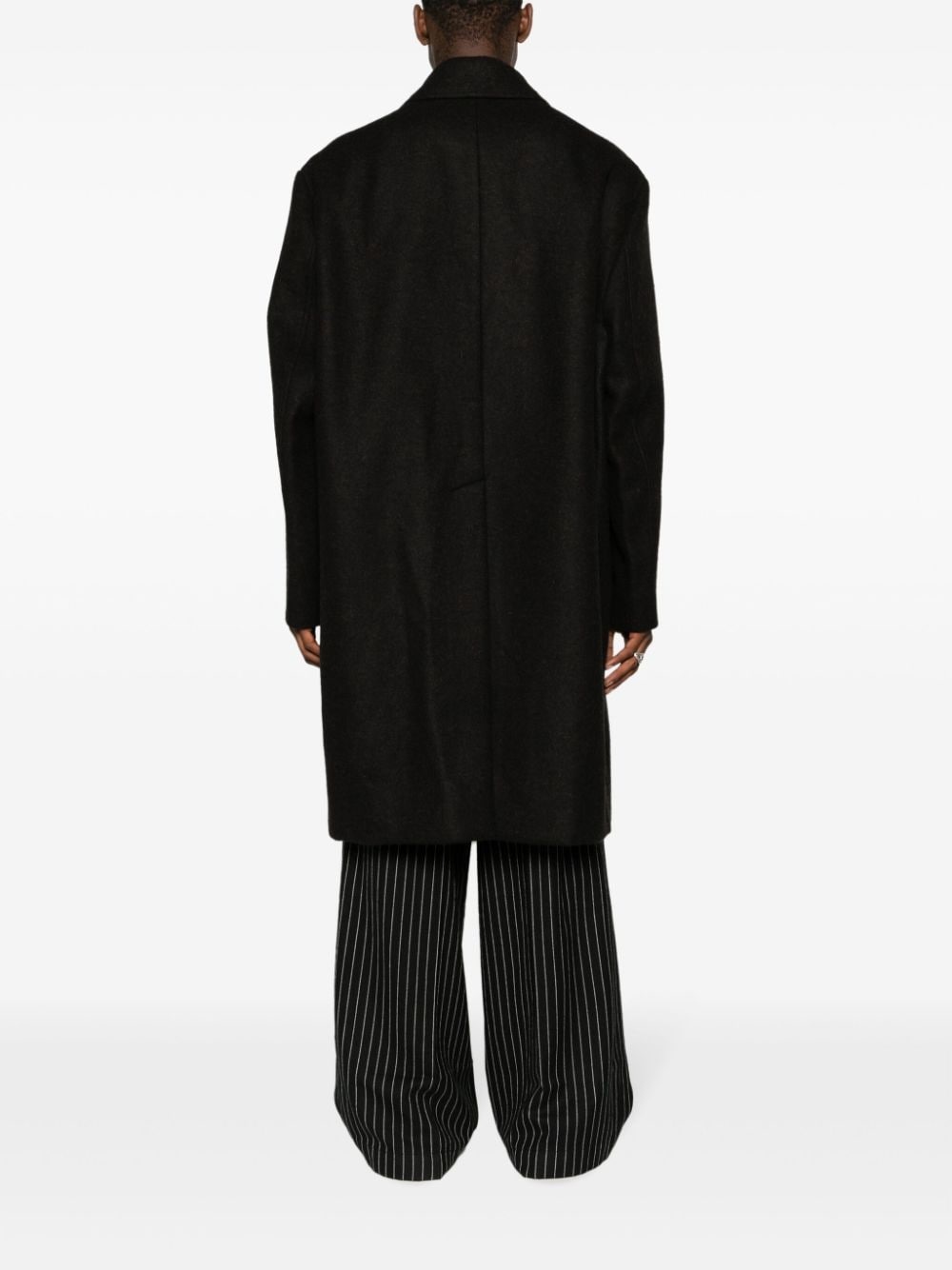 Jumbo virgin wool single-breasted coat - 4
