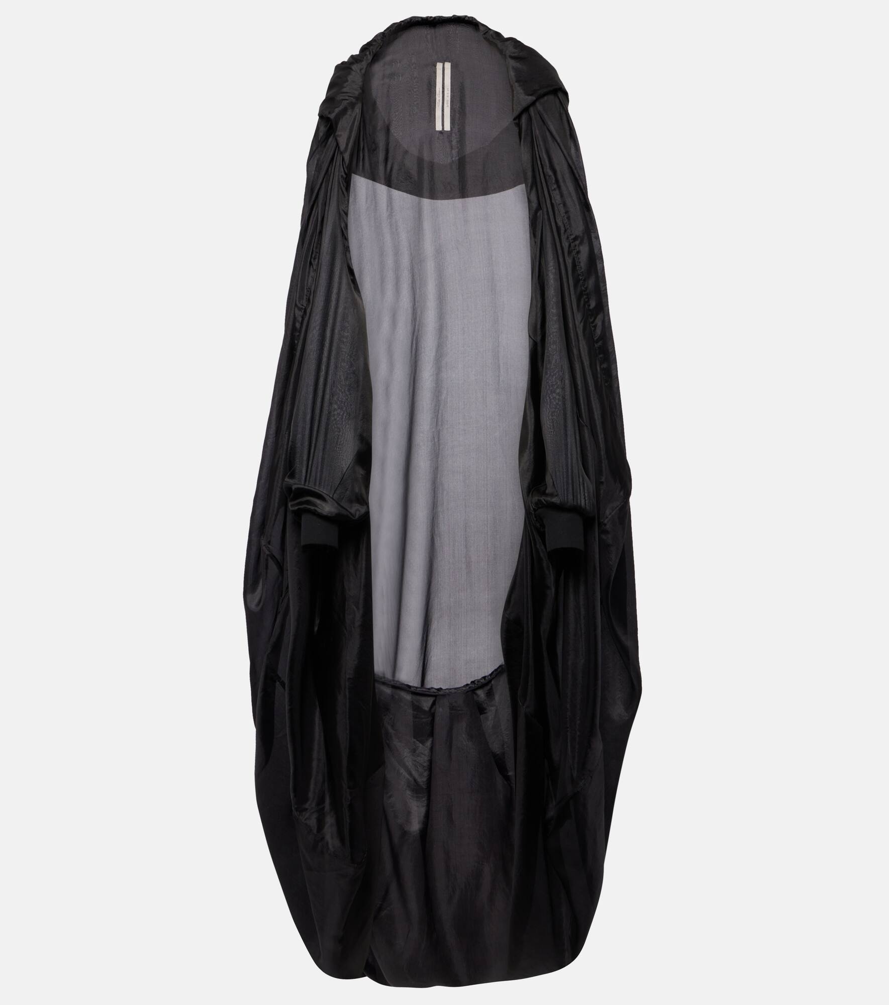 Hooded silk cape - 1