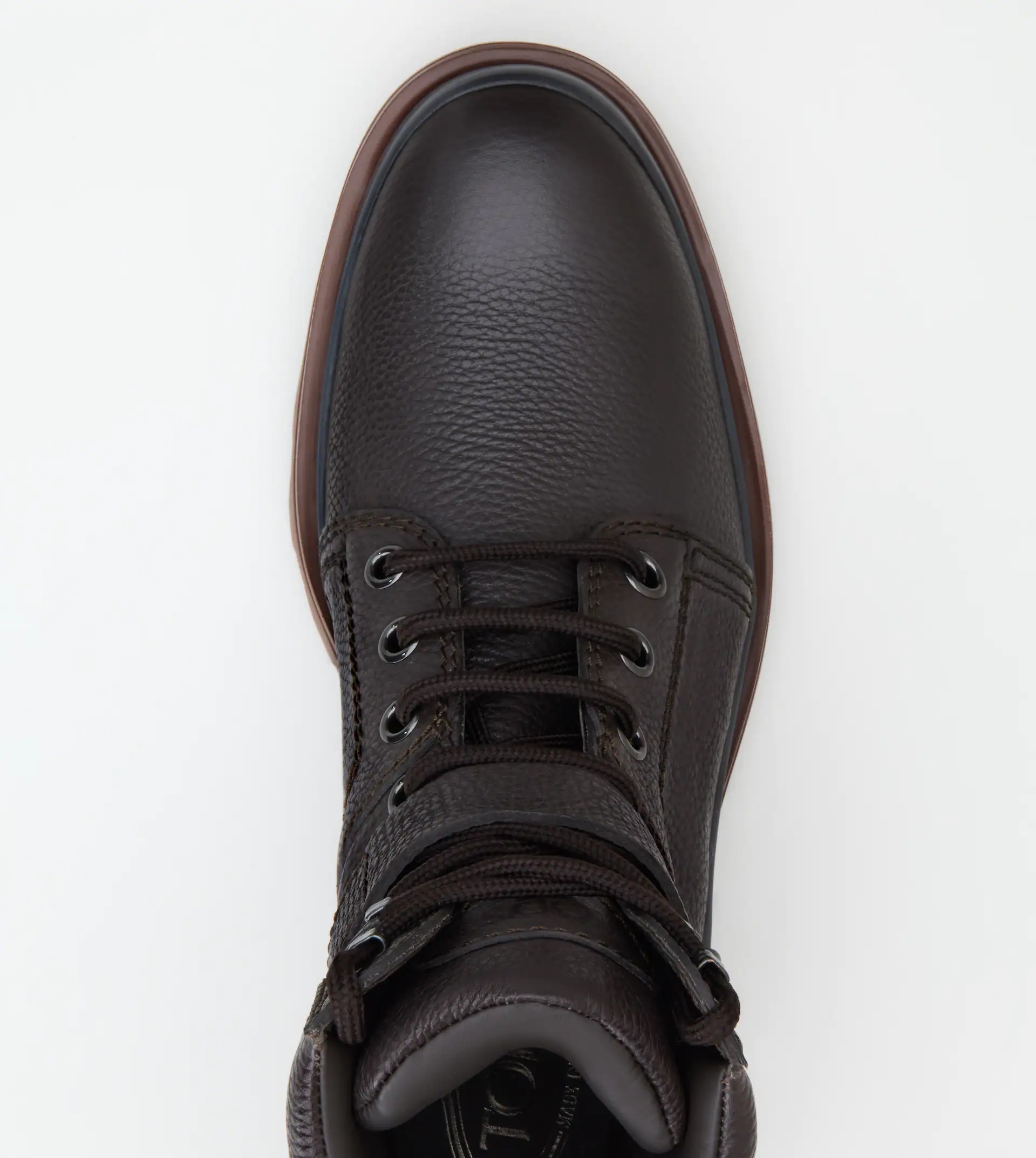 ANKLE BOOTS IN LEATHER - BROWN - 5