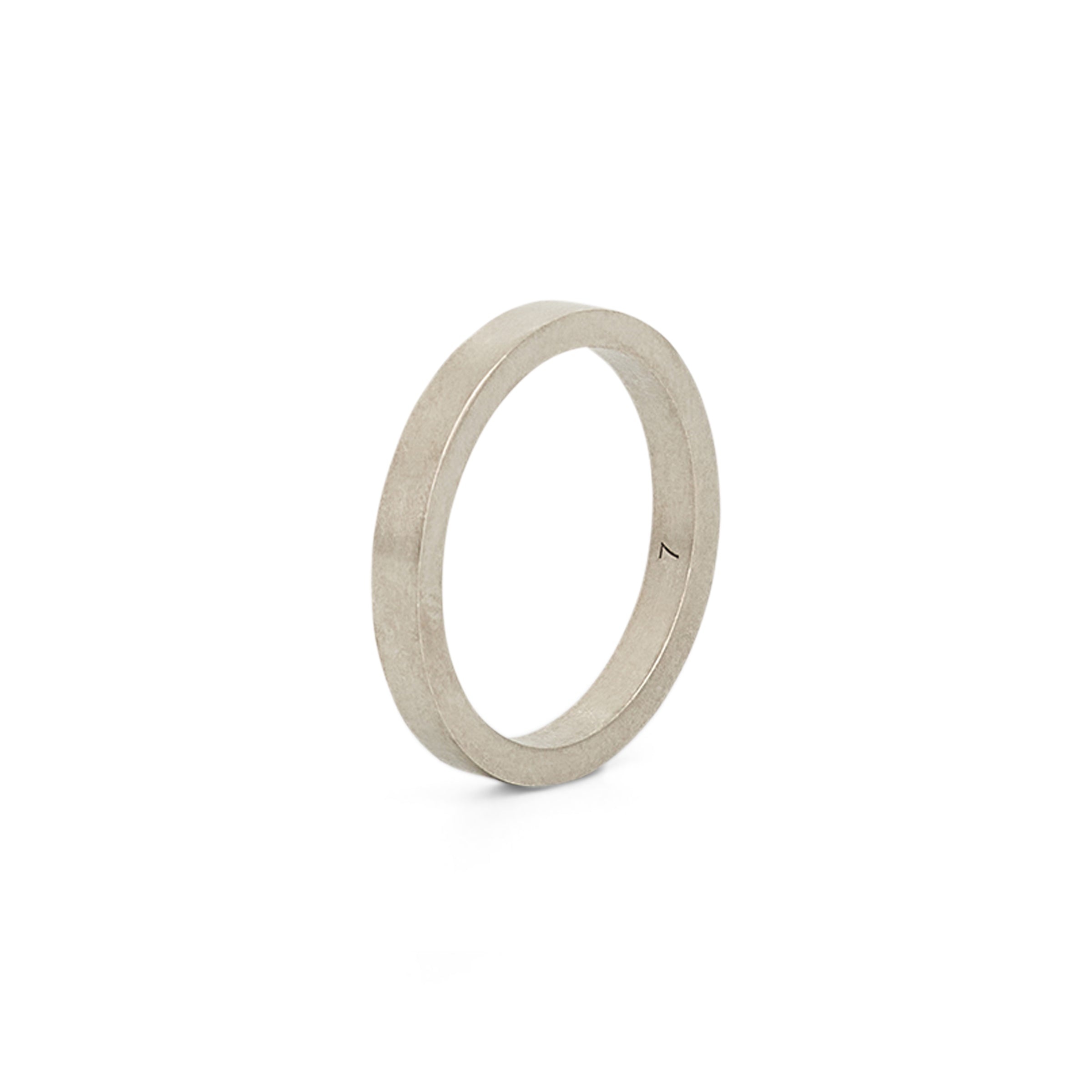 Margiela Logo Ring in Silver - 4