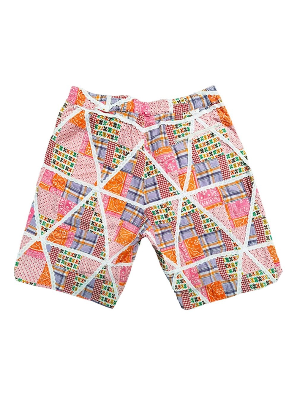 patchwork shorts - 2