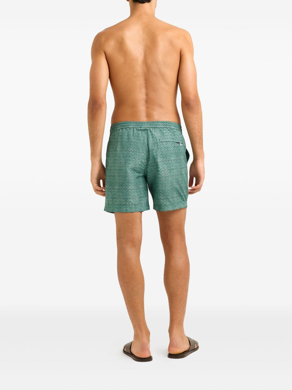 wave-pattern swim shorts - 3