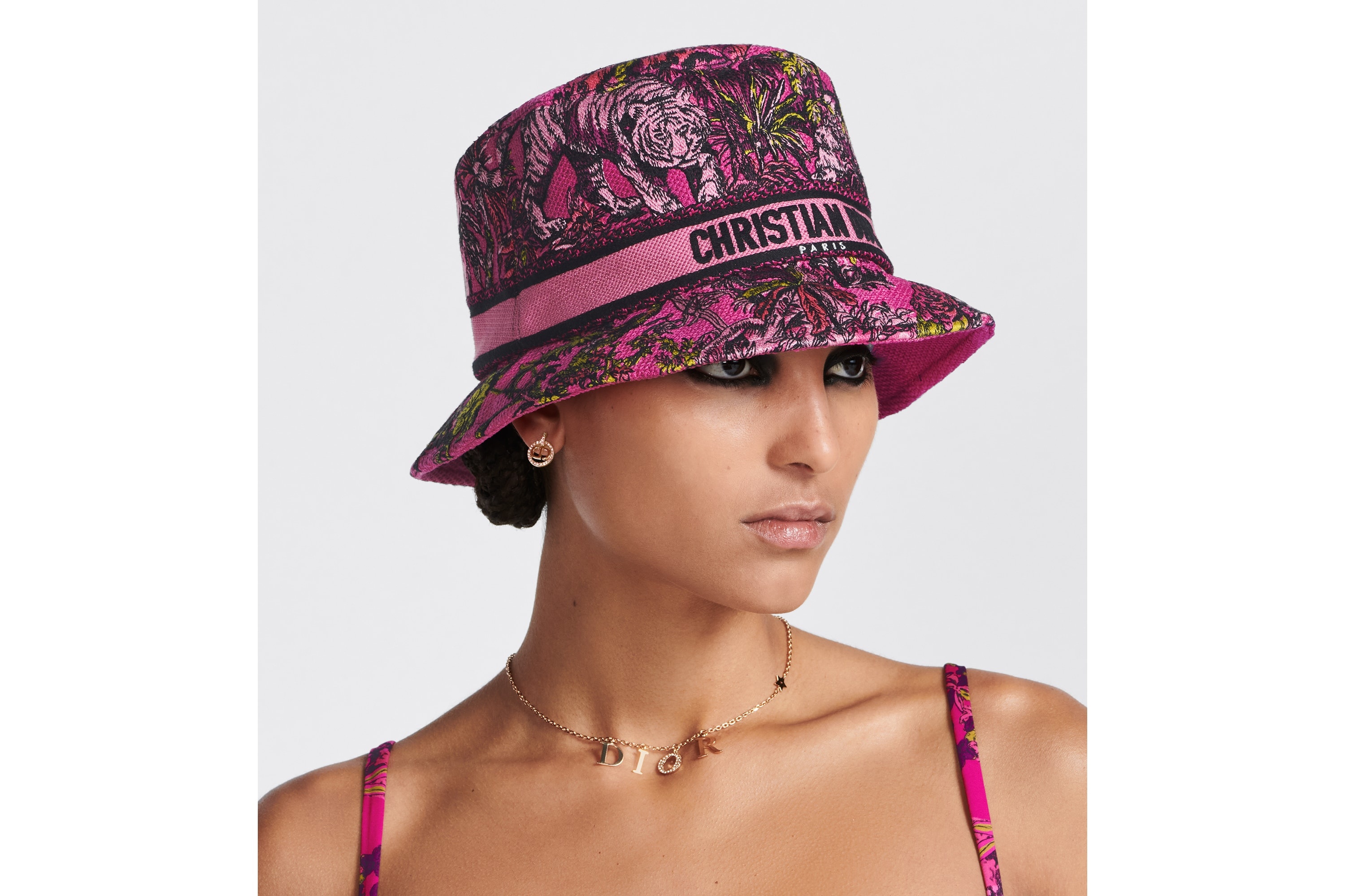 D-Bobby Toile de Jouy Voyage Small Brim Bucket Hat - 8