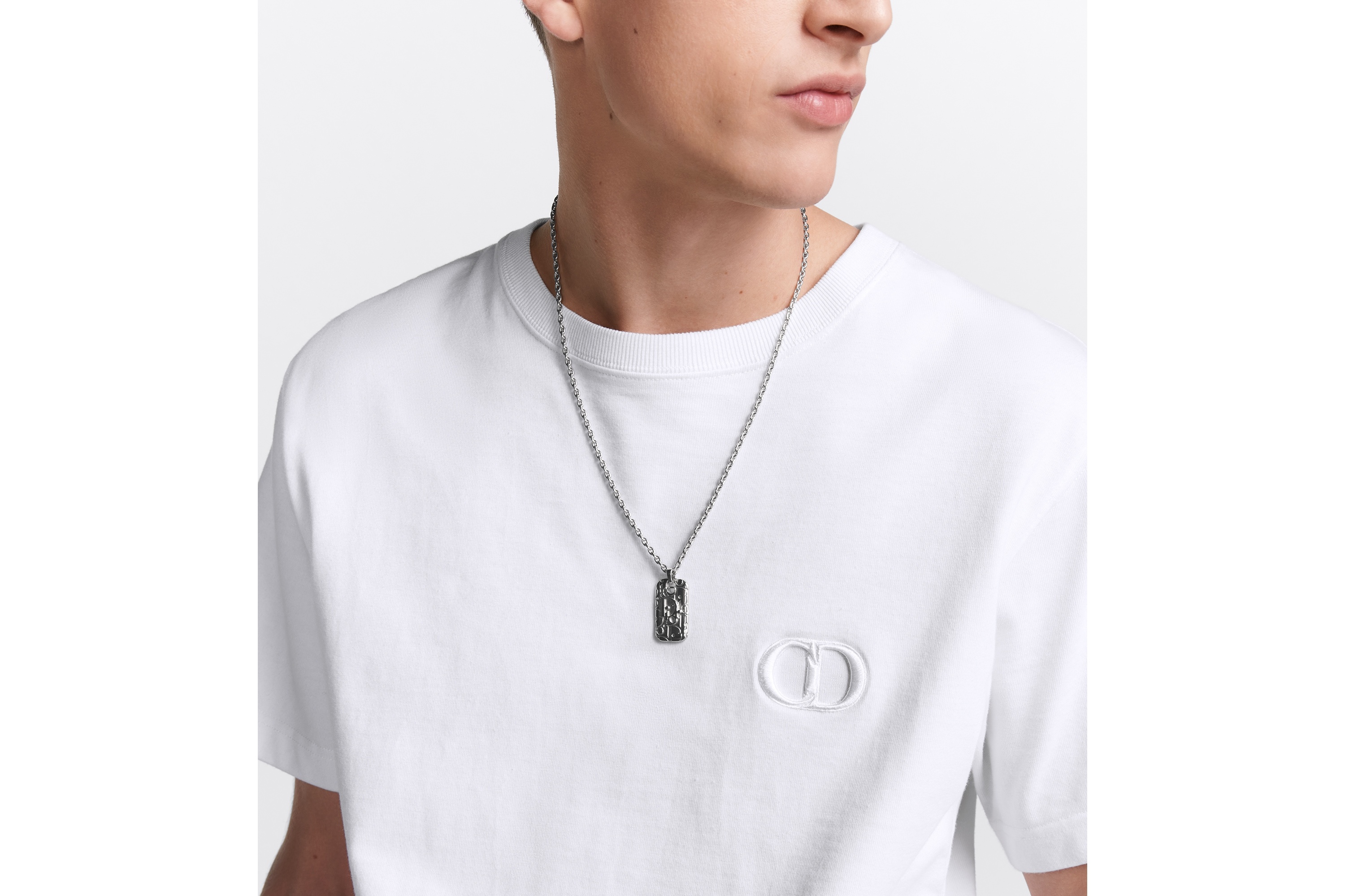 Dior Oblique Plate Pendant Necklace - 3