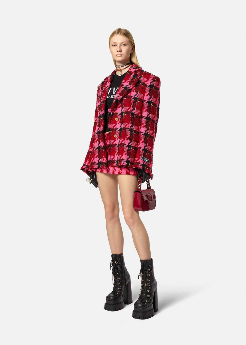 VERSACE Medusa Checked Tweed Blazer outlook
