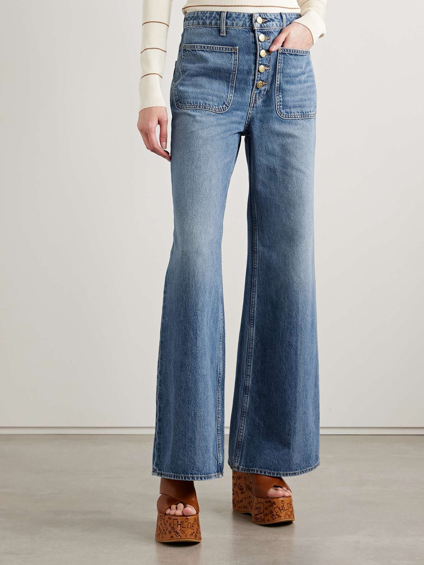 The Gwynne high-rise flared jeans Mid denim - 3
