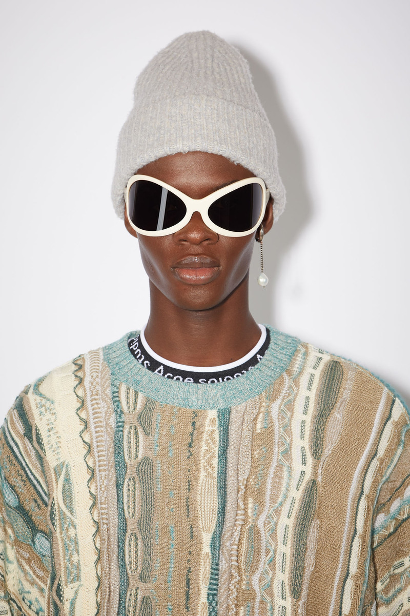 Ribbed beanie hat - Steel blue 3