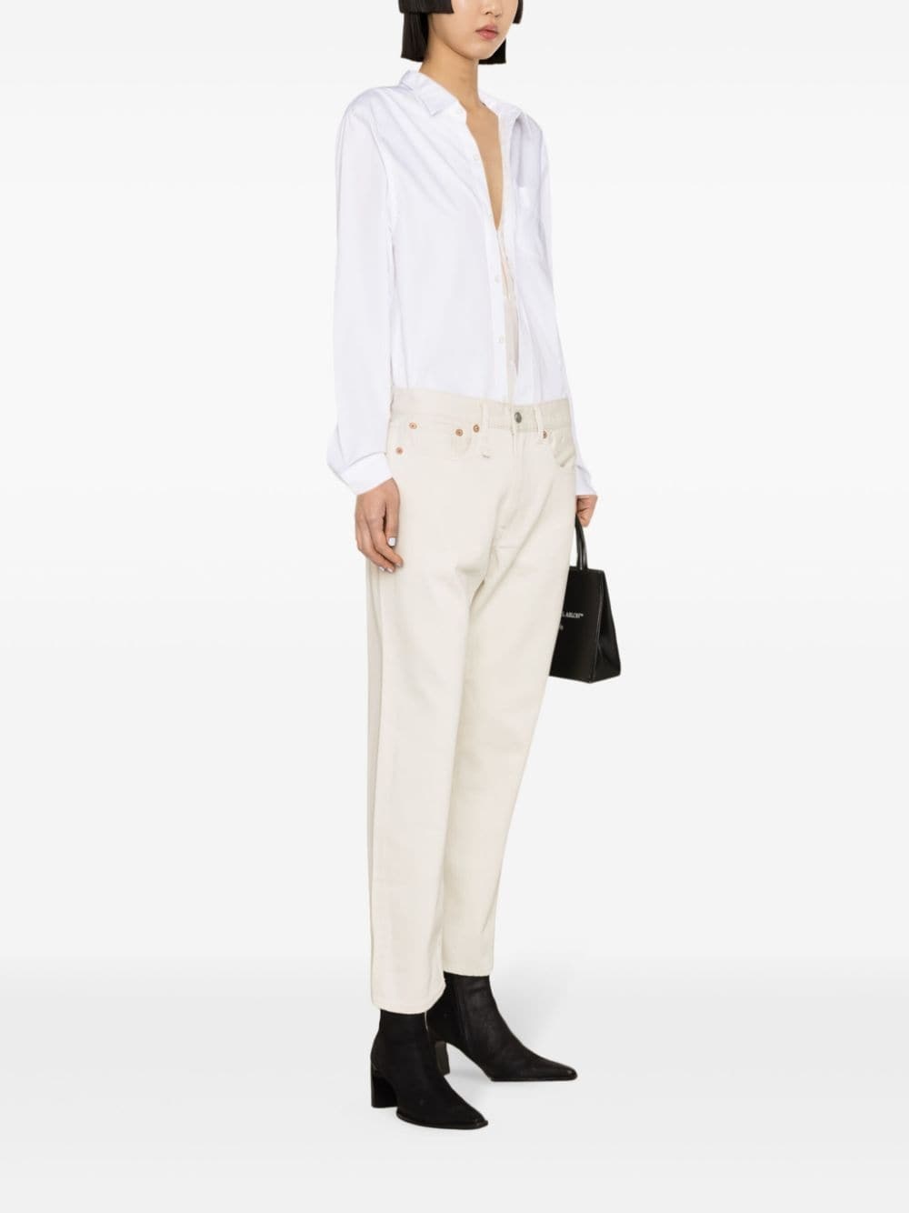 mid-rise boyfriend-cut trousers - 3