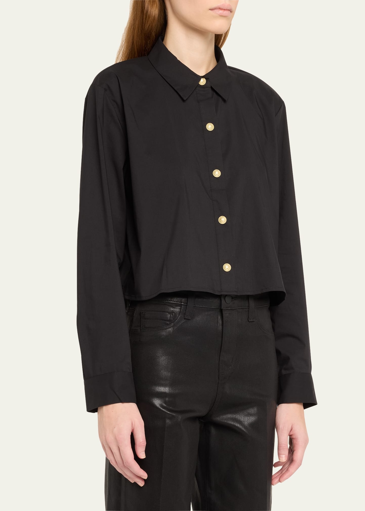 Cosette Cropped High-Low Shirt - 4