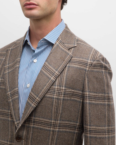 Brioni Men's Wool-Cashmere Plaid Sport Coat outlook