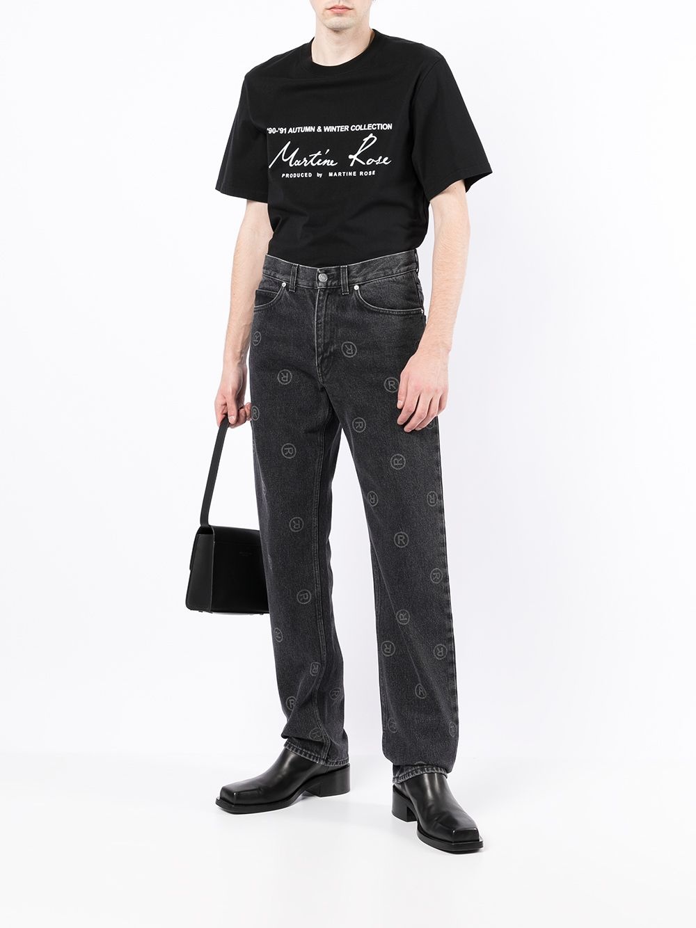 logo-print straight-leg jeans - 2