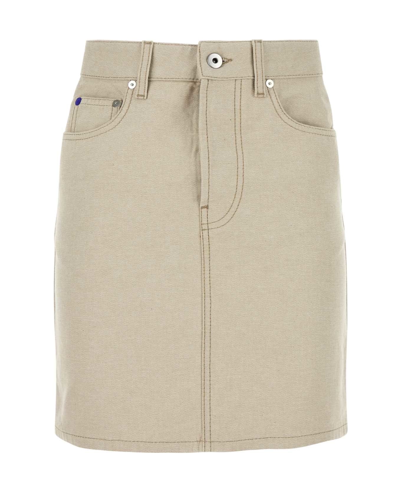 Sand Denim Mini Skirt - 1