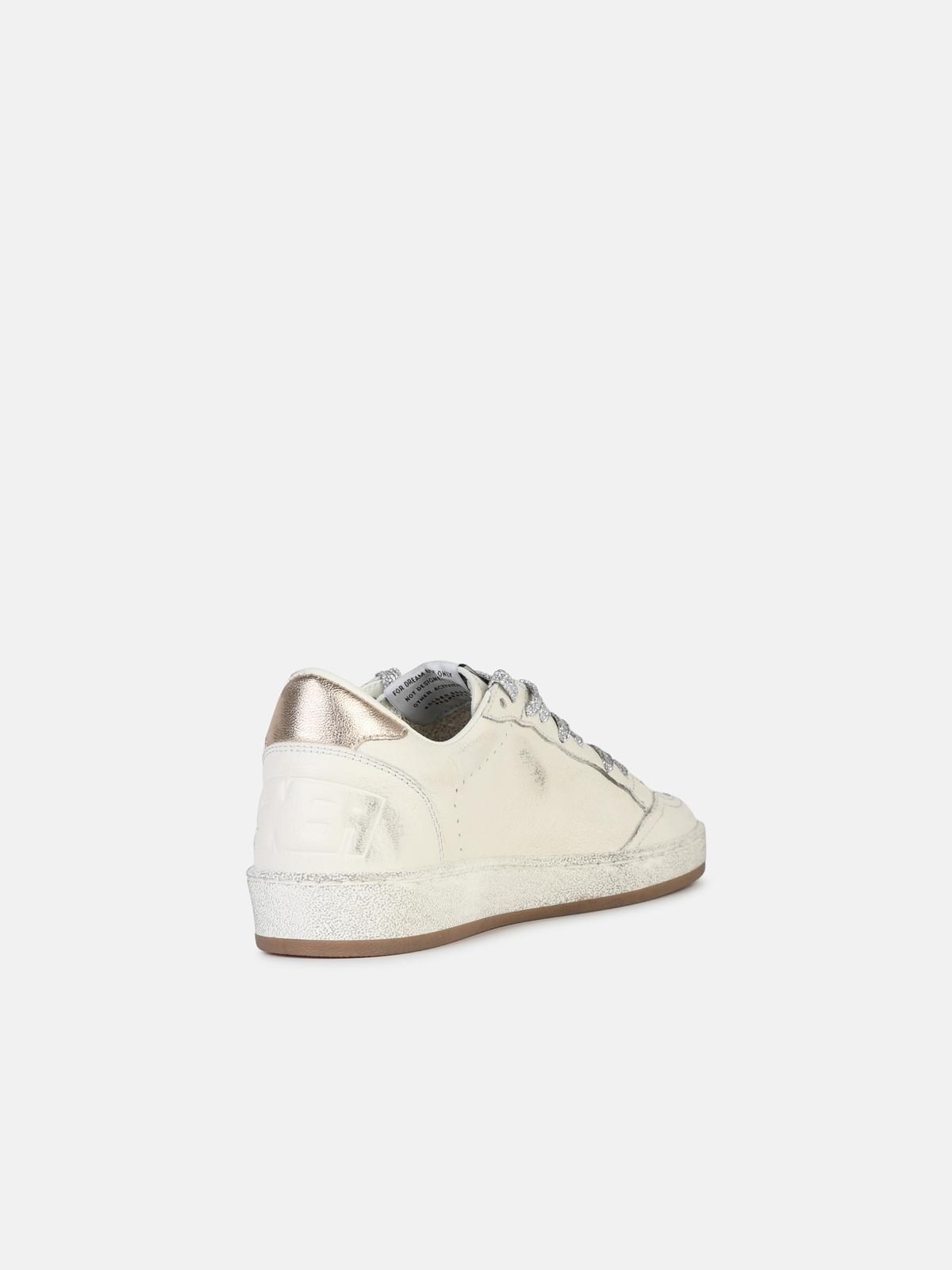 'BALL STAR' WHITE LEATHER SNEAKERS - 3