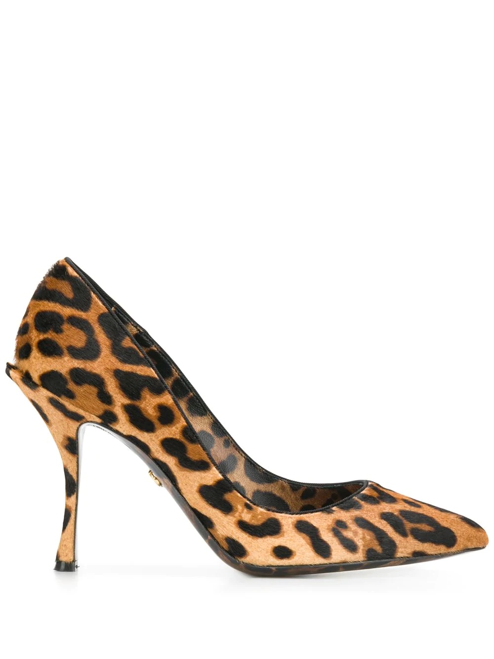 leopard-print pony hair pumps - 1