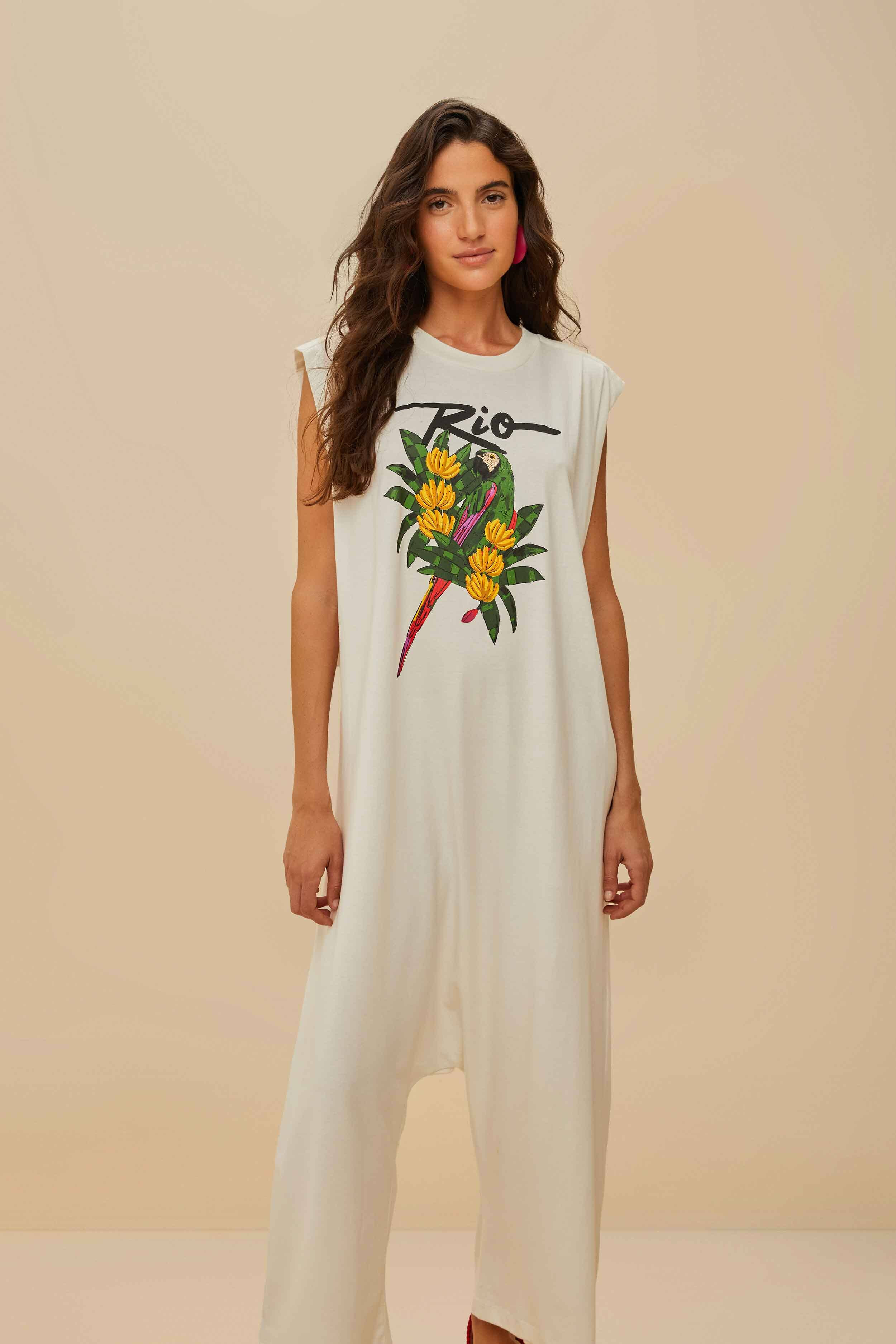 Off-White Rio Macaw Organic Cotton Jumpsuit - 2
