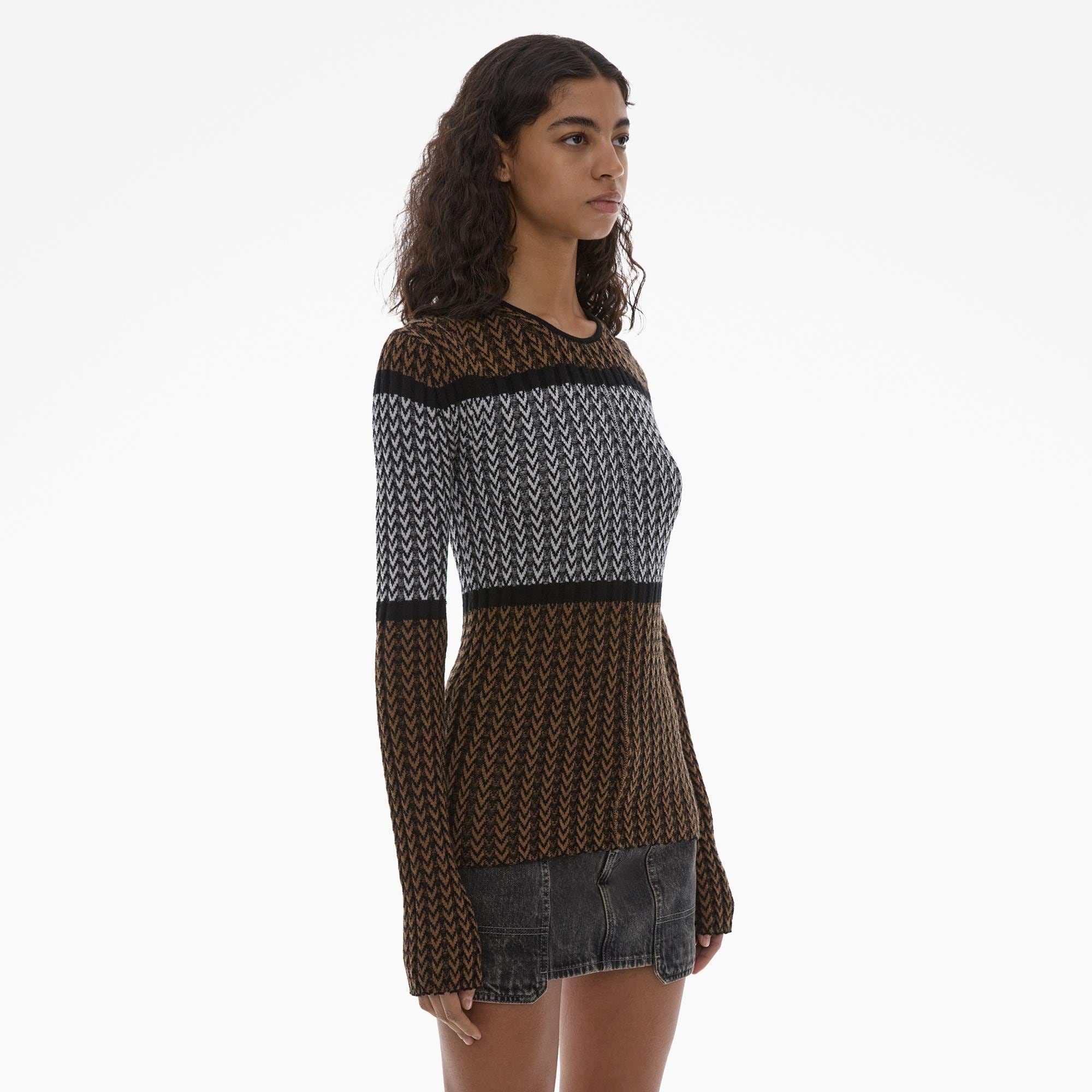 RIB KNIT CREWNECK SWEATER - 5