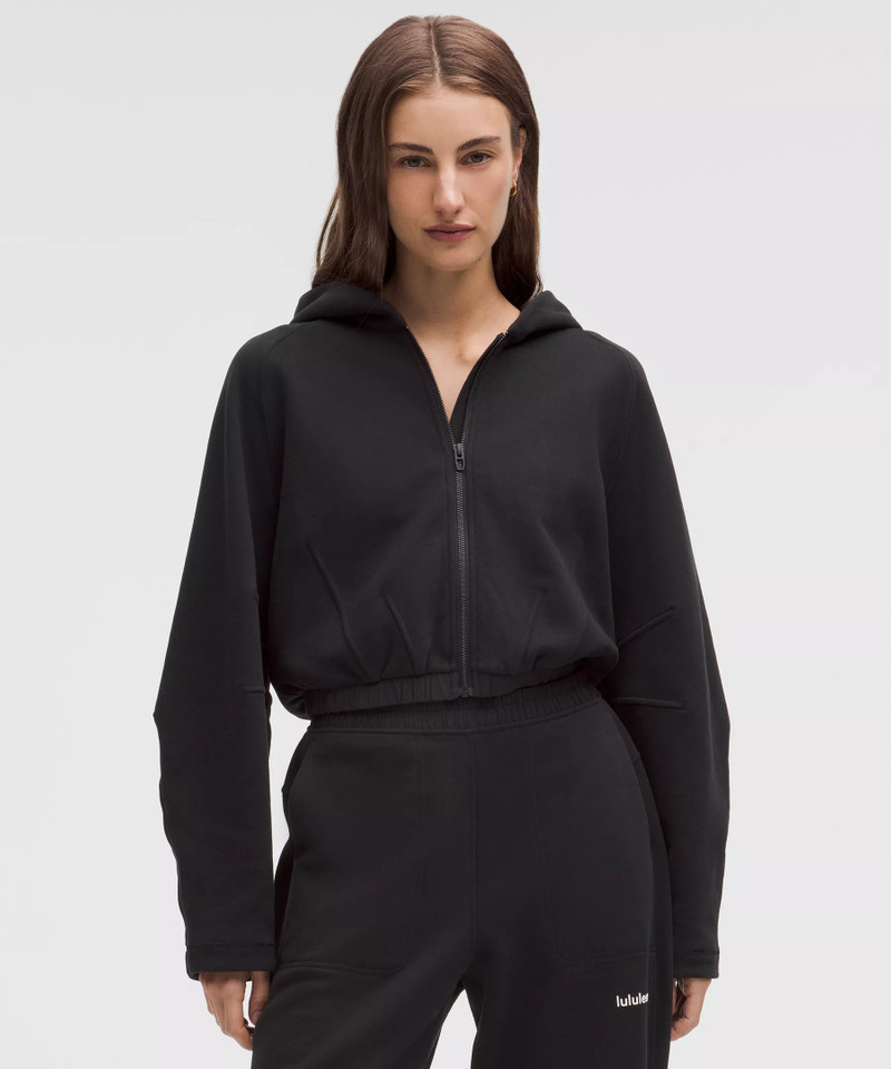 Loungeful Relaxed-Fit Full-Zip Cropped Hoodie 1