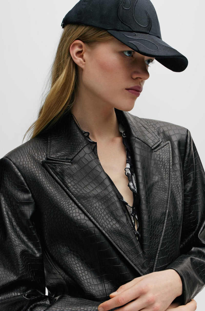 OVERSIZE-FIT JACKET IN FAUX LEATHER WITH SNAKE PRINT 5