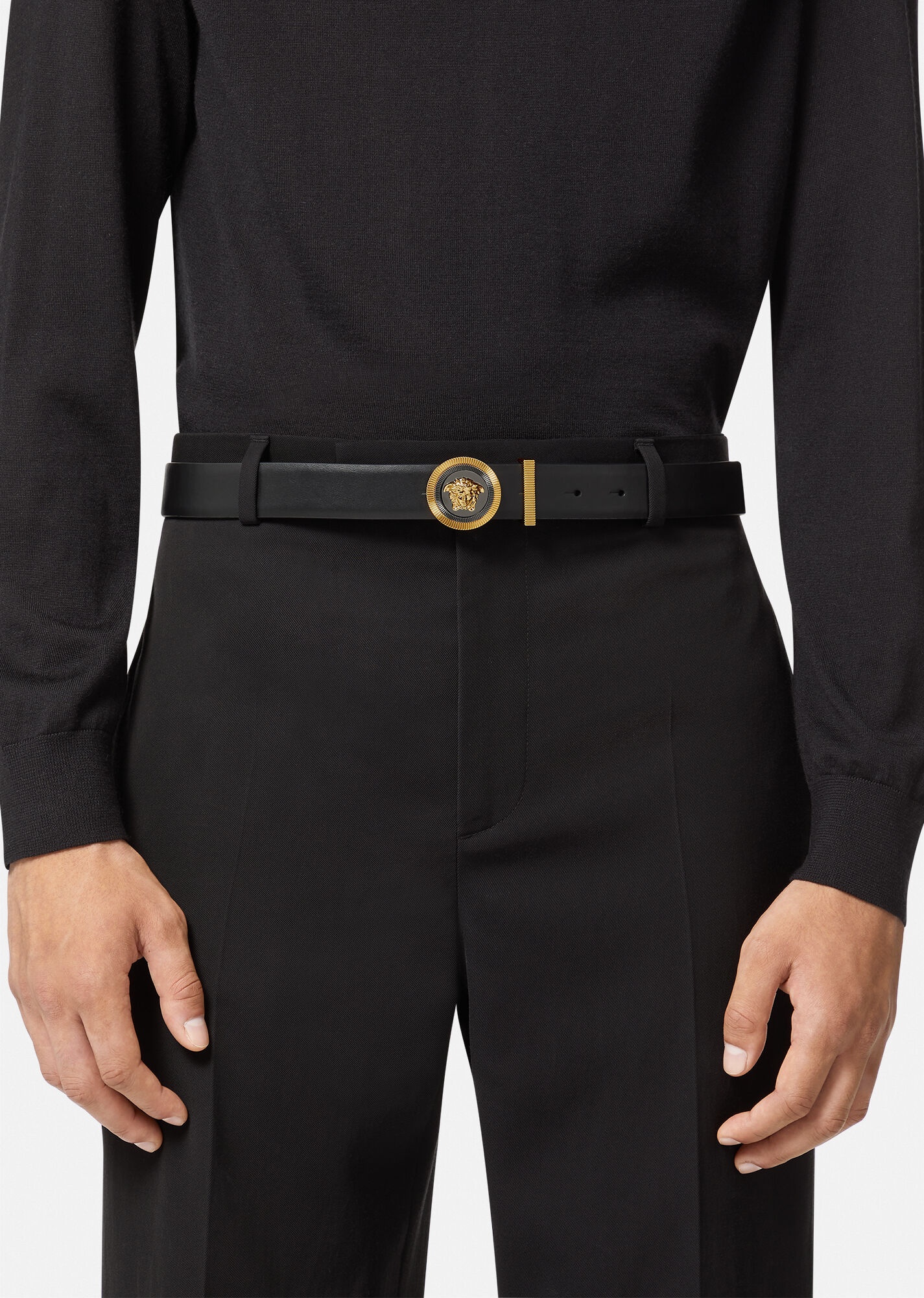 Medusa Biggie Leather Belt 3 cm - 3