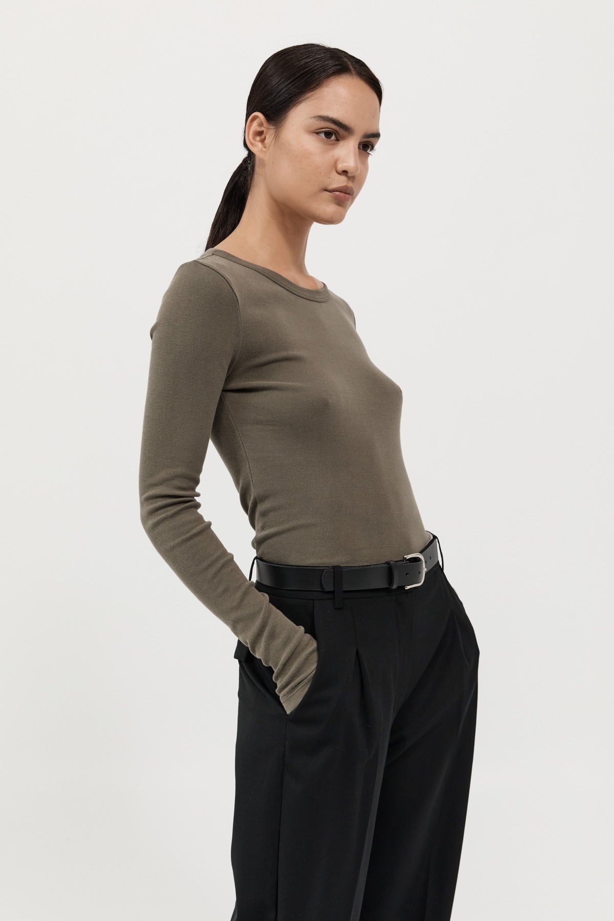 Organic Cotton Long Sleeve Top - Kelp - 3