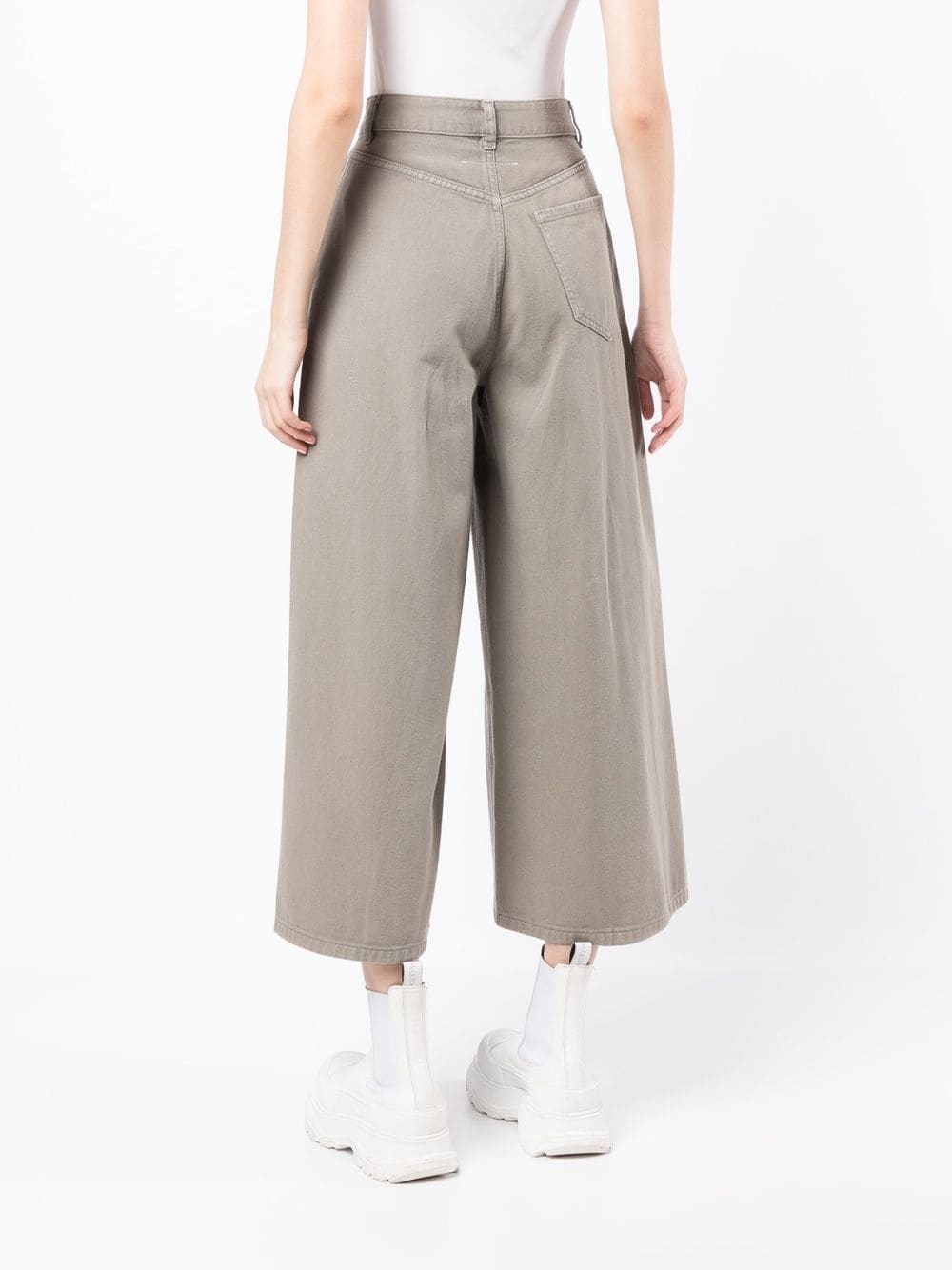 cropped wide-leg trousers - 4