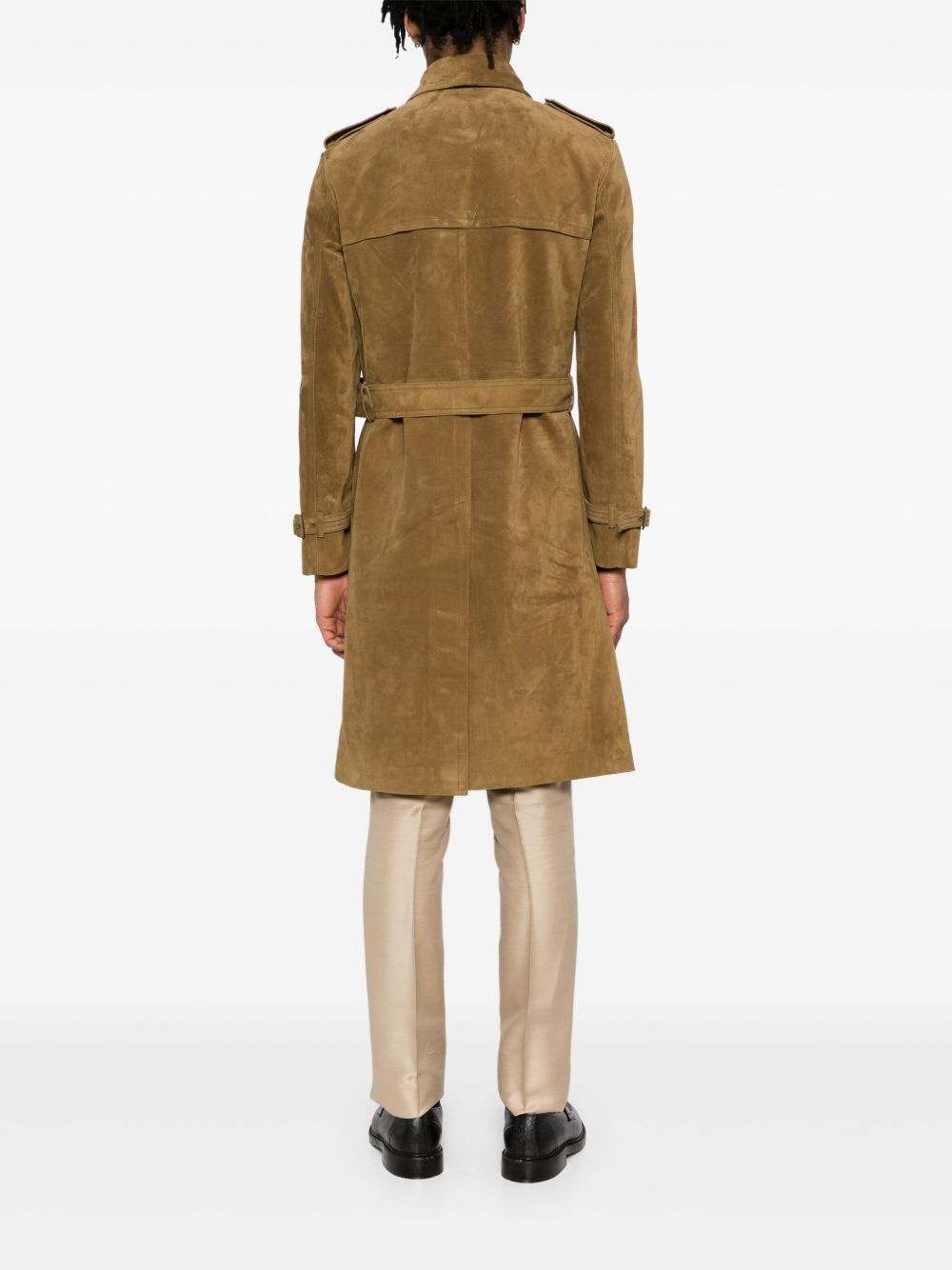 Buttery suede trench coat - 4