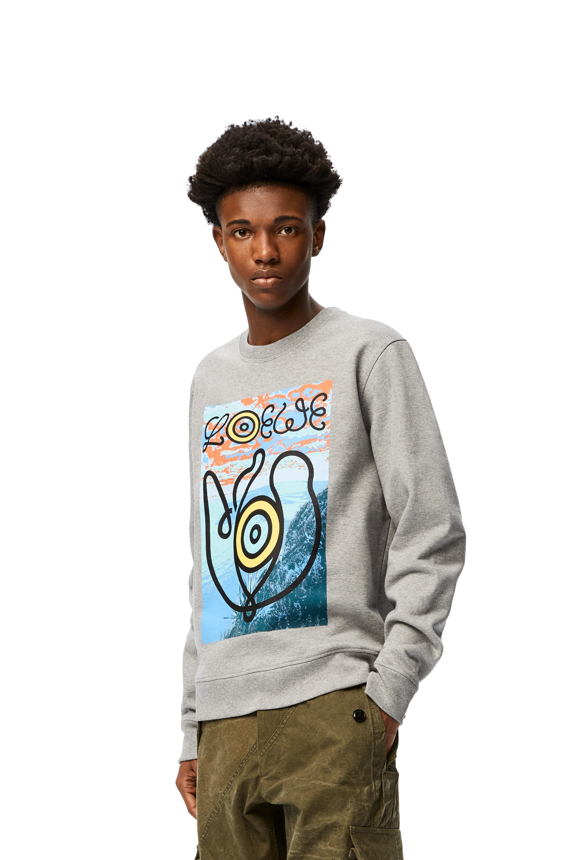 Print sweatshirt in cotton - 3