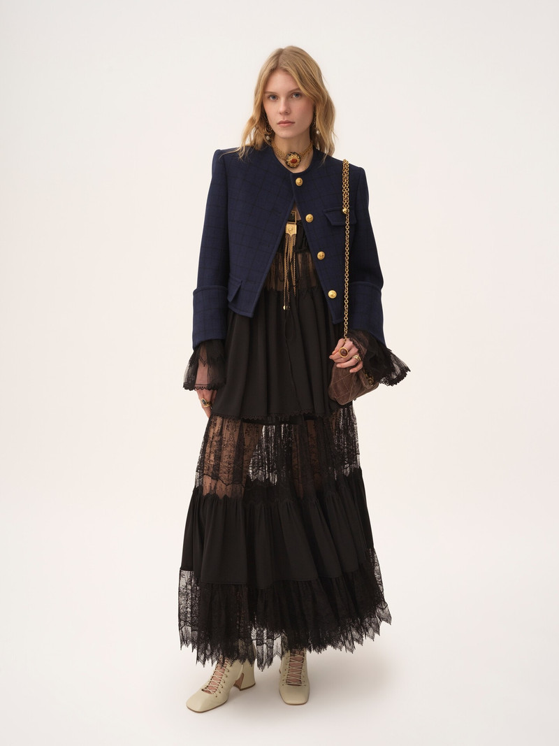 Chloé TIERED LONG SKIRT IN SILK GEORGETTE & LACE outlook