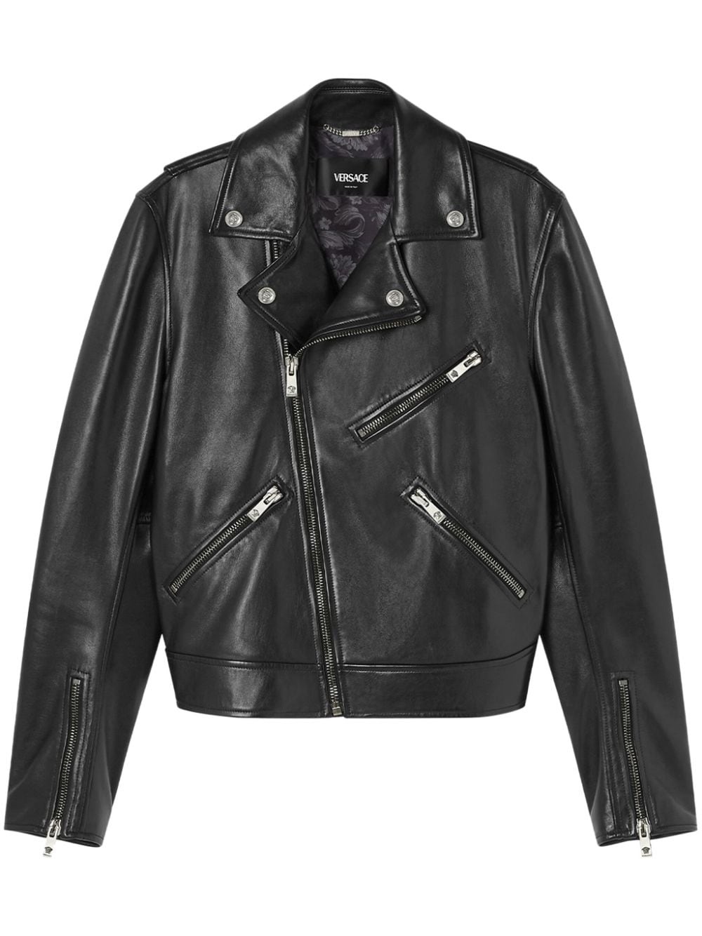 leather biker jacket - 1