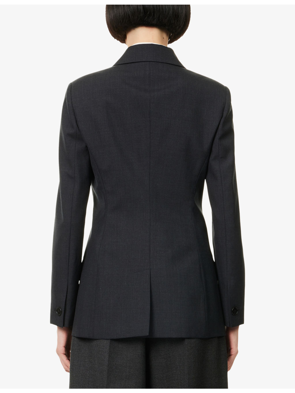 Peak-Lapel Double-Breasted Wool Blazer - 4