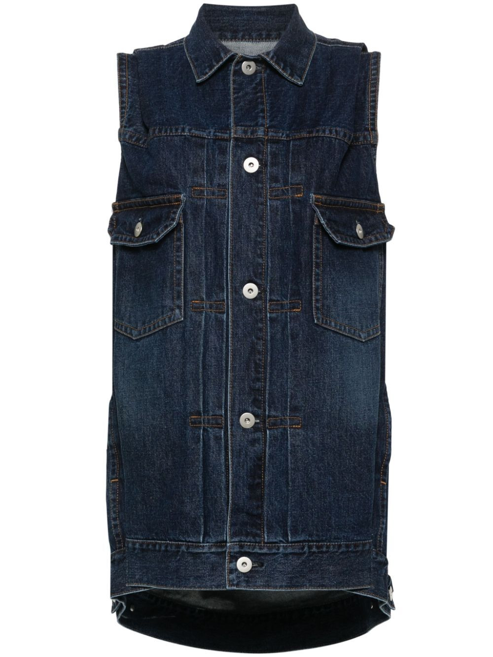 Sacai Women Denim Vest - 4