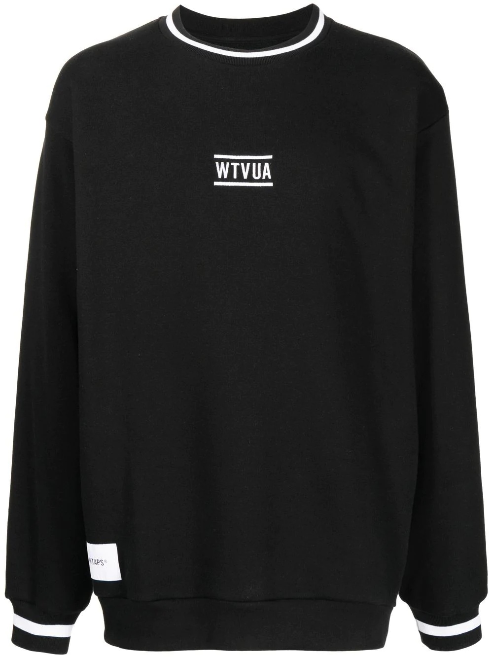 logo-print crew neck sweatshirt - 1