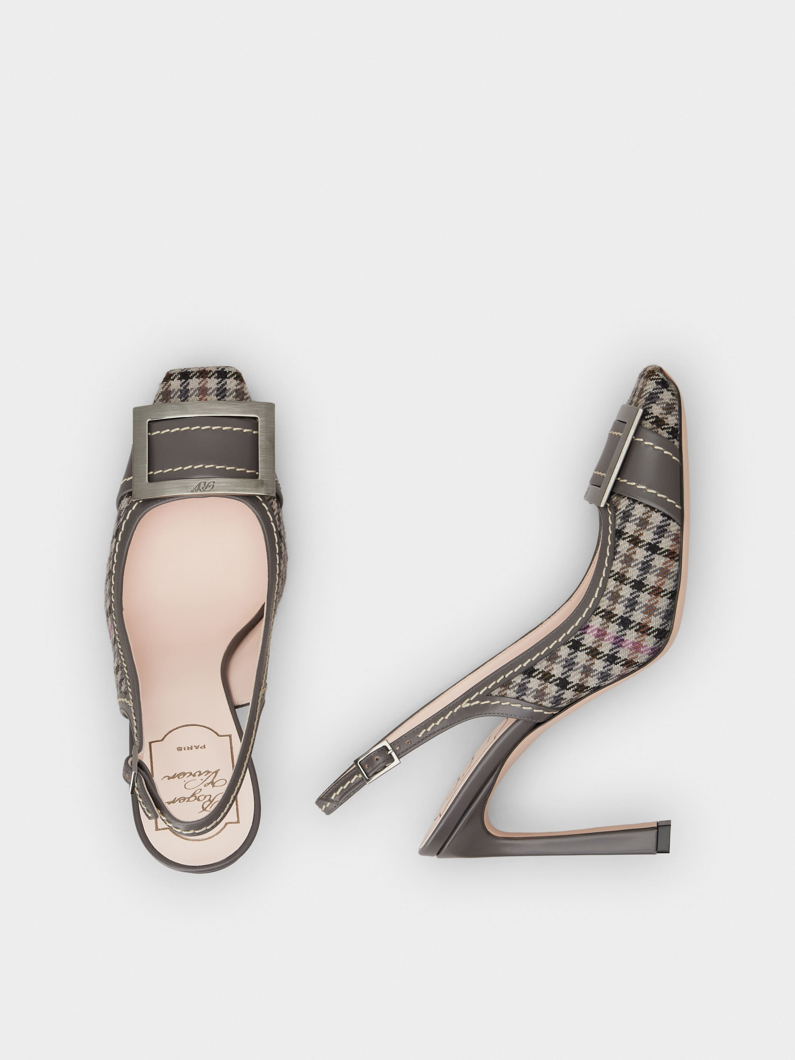Trompette Slingback Pumps in fabric - 4